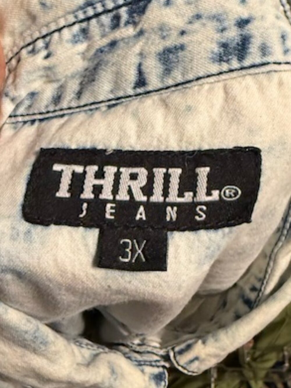 THRILL JEANS Washout Button-Up Blouse Size 3X - Picture 3 of 3